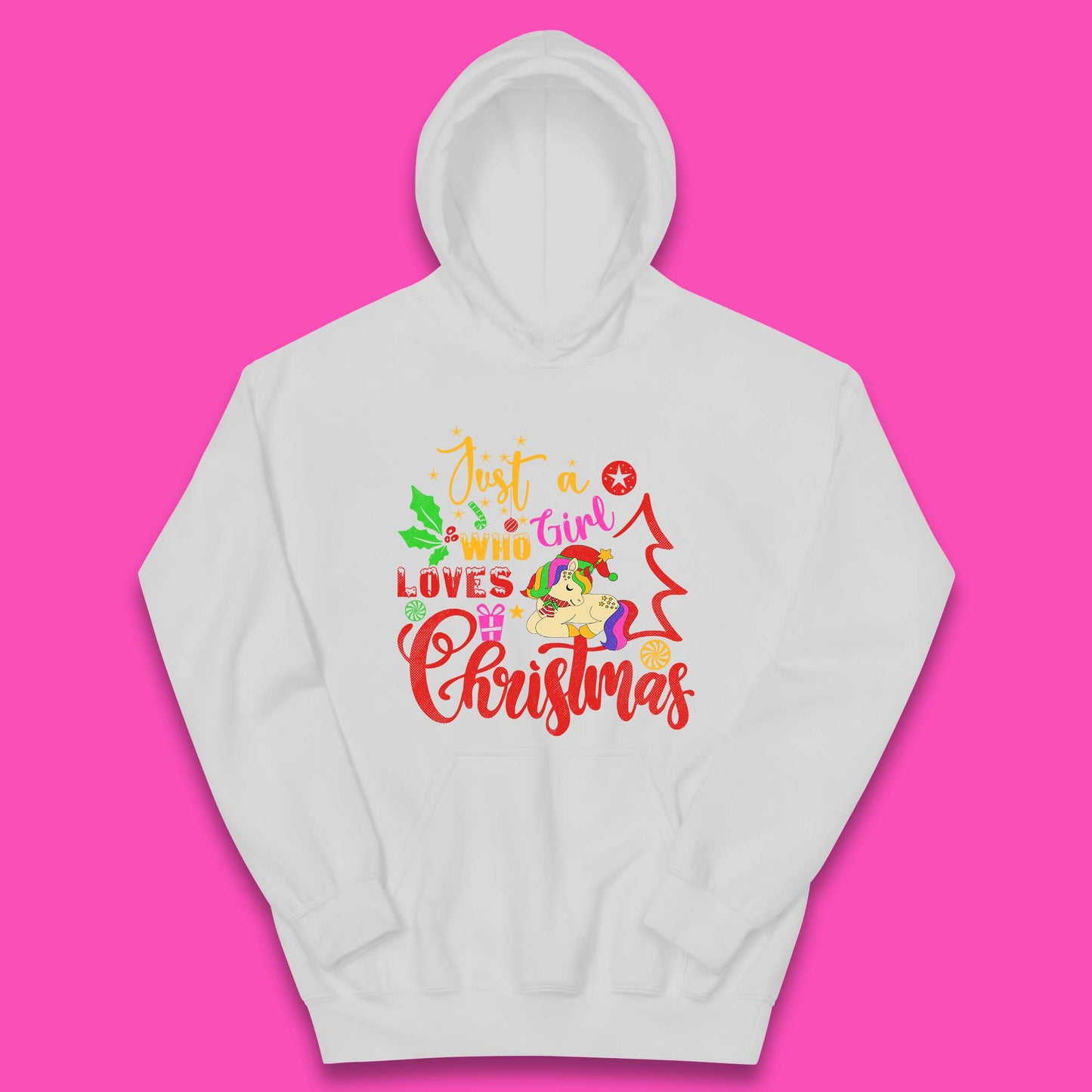 Unicorn Christmas Kids Hoodie