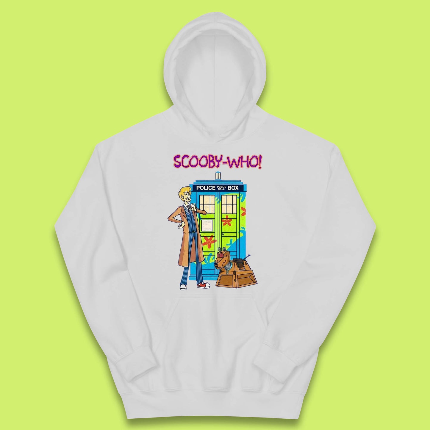Scooby-Who Police Public Call Box Scooby-Doo Doctor Who Tardis Police Box Kids Hoodie