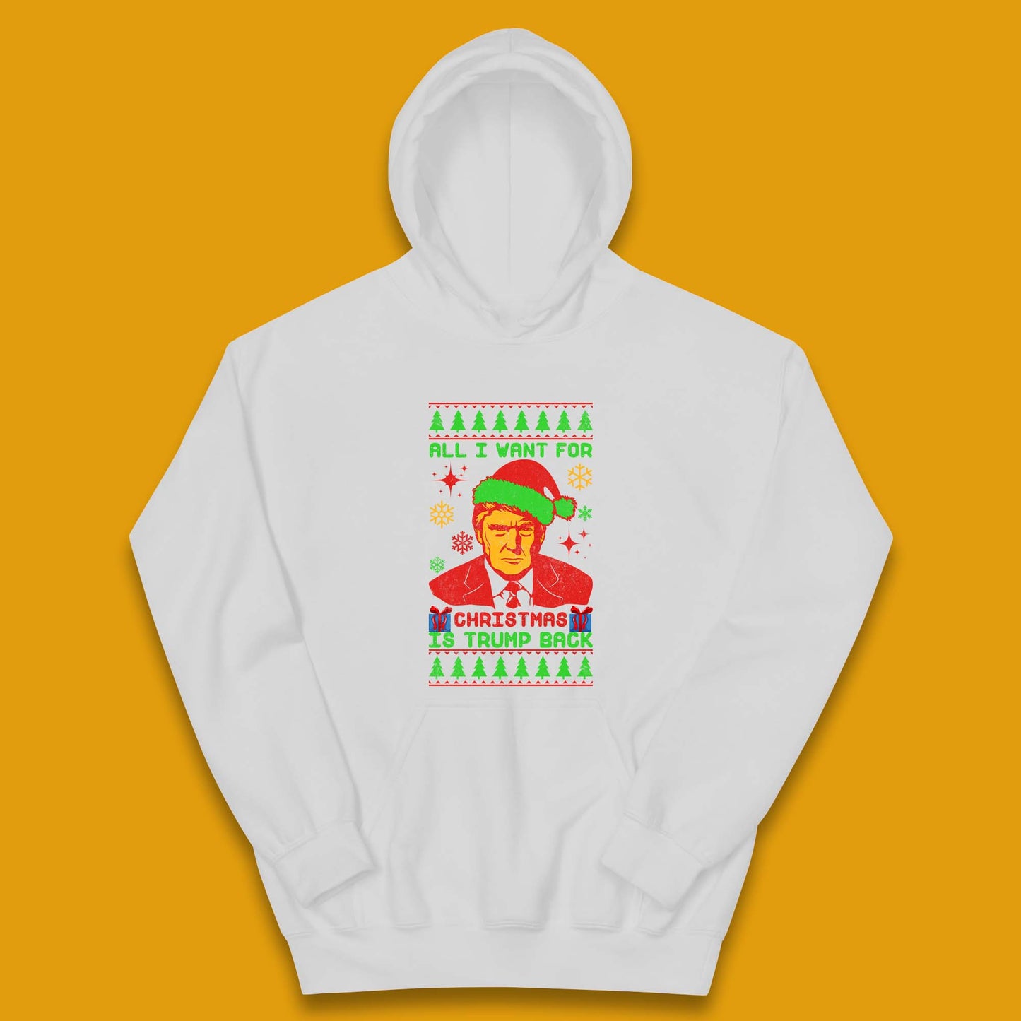 Trump Back Christmas Kids Hoodie