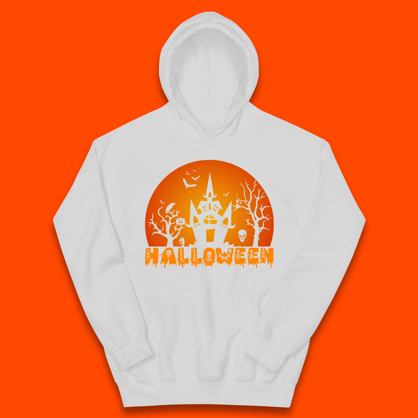 Halloween Horror Scary Hunted House Scary Spooky Night Festive Gift Kids Hoodie