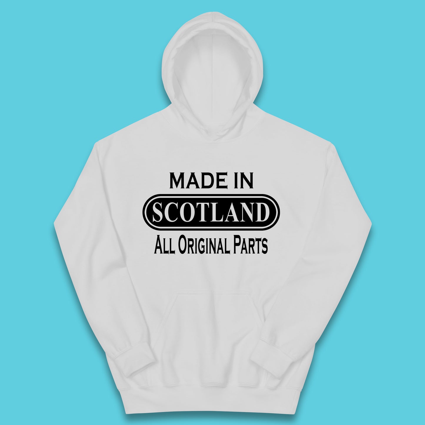 Made In Scotland All Original Parts Vintage Retro Birthday Country In United Kingdom UK Constituent Country Gift Kids Hoodie