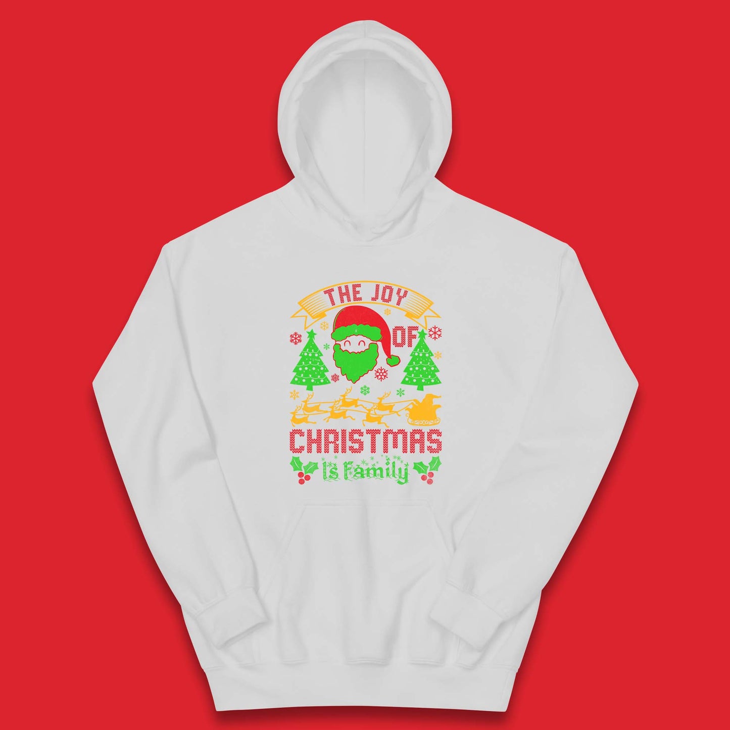 the joy of christmas is family hoodie