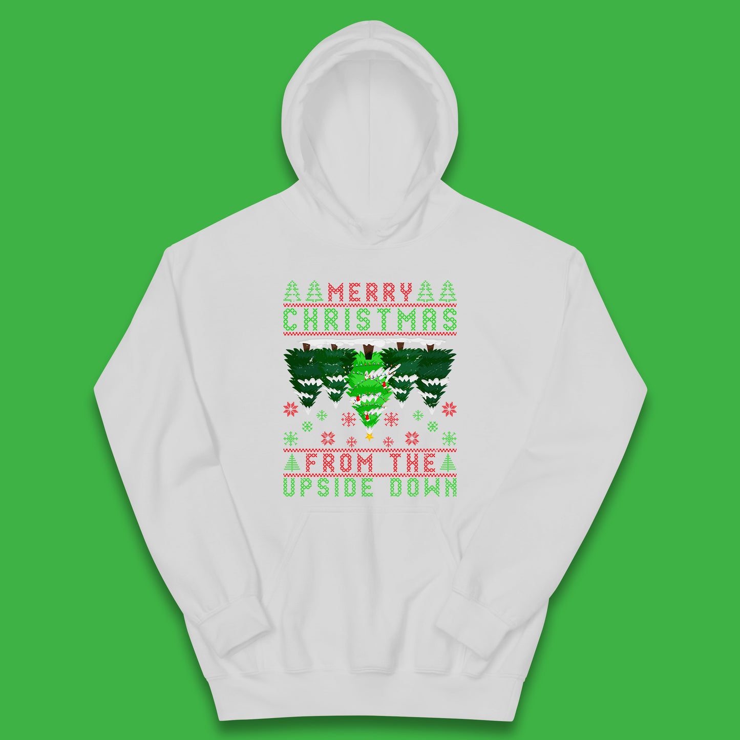 merry christmas from the upside down tree hoodie