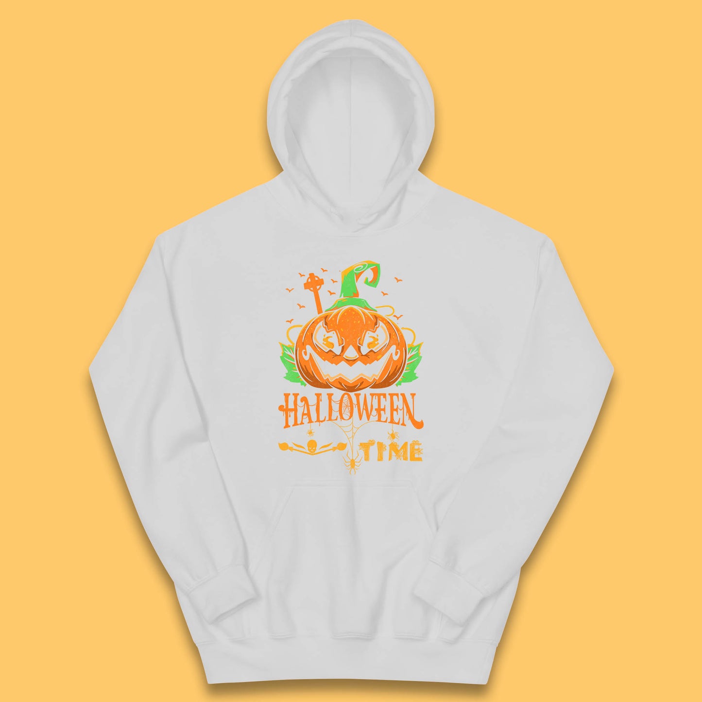 Halloween Time Scary Face Jack O Lantern Horror Pumpkin Halloween Scary Night Kids Hoodie