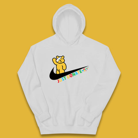 Just Donate Spotty Pudsey Bear Children In Need Fundraising Pudsey Bear Kids Hoodie