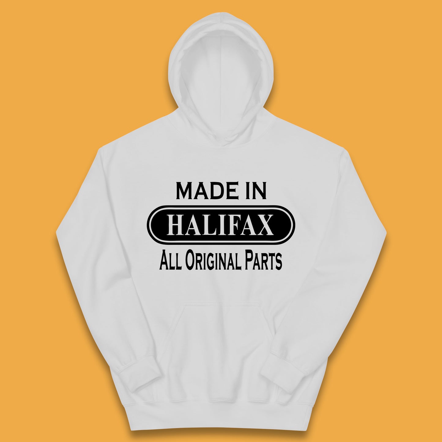 Made In Halifax All Original Parts Vintage Retro Birthday Town in West Yorkshire, England Gift Kids Hoodie