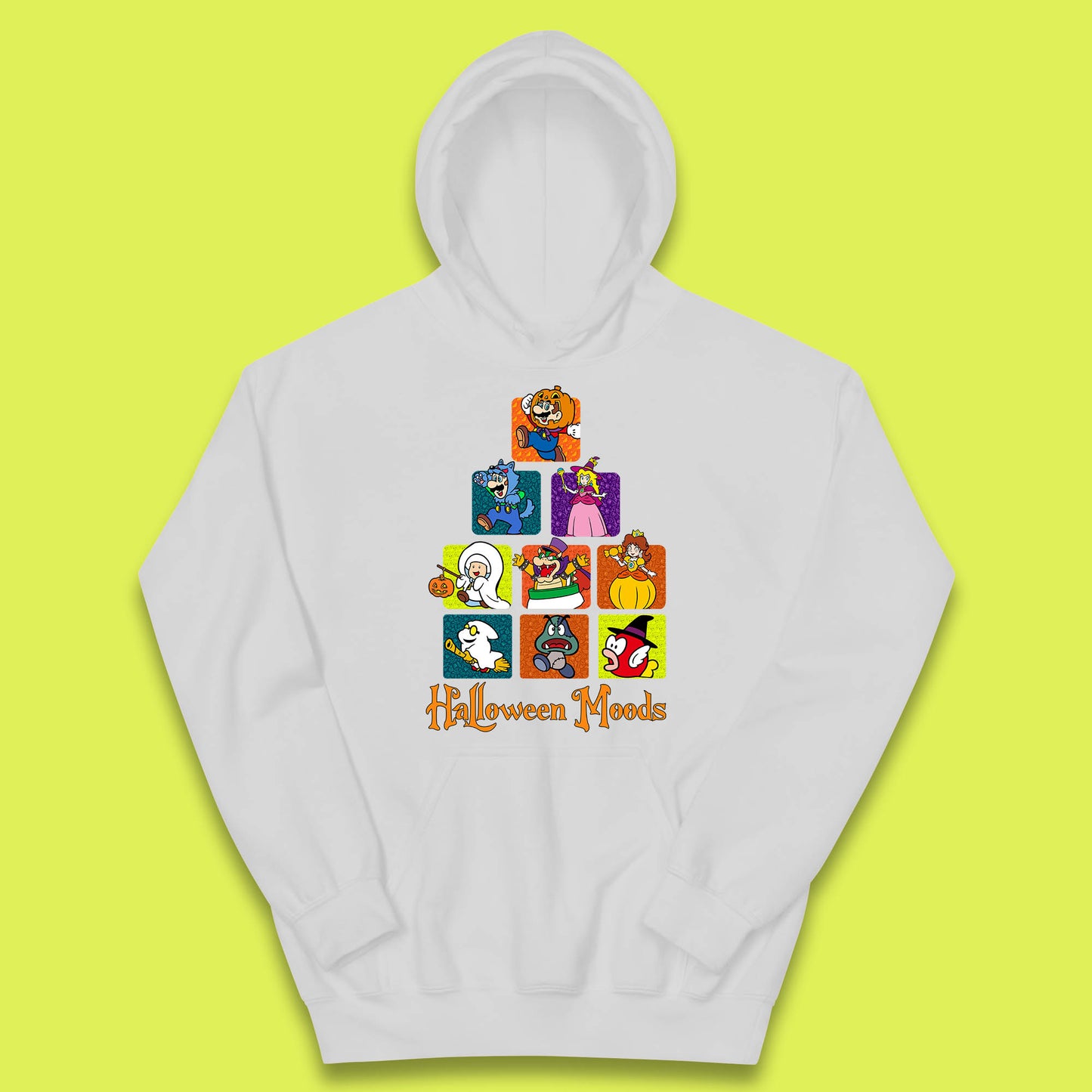 Super Mario Halloween Moods Nintendo Super Mario Game Characters Horror Halloween Spooky Mario Season Kids Hoodie