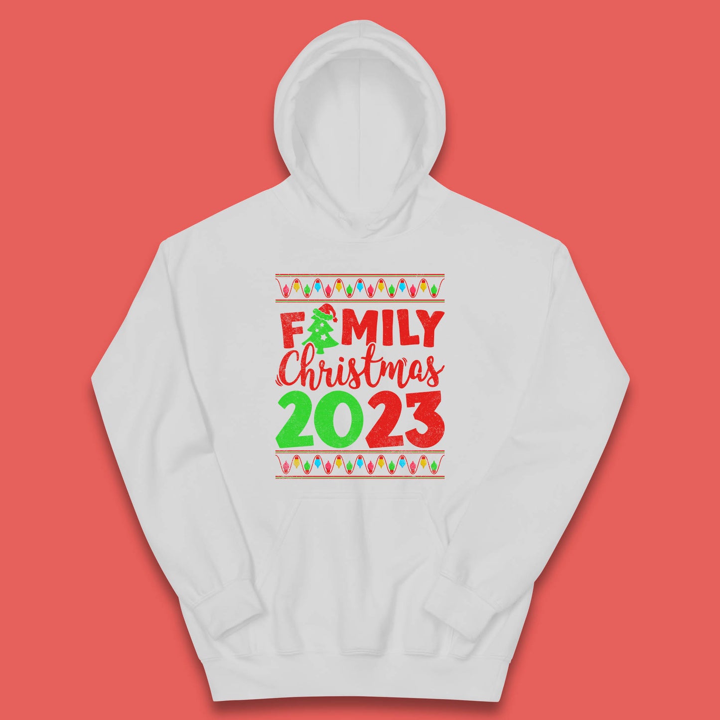 Family Christmas 2023 Merry Christmas Squad Xmas Matching Costume Kids Hoodie