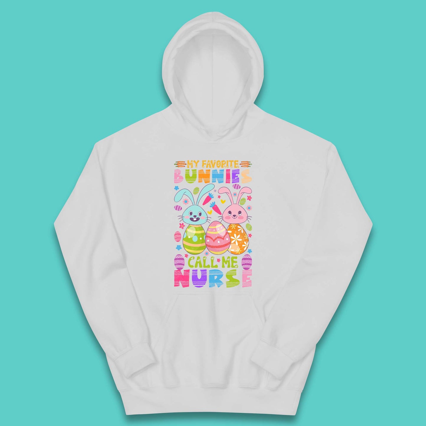 My Favorite Bunnies Call Me Nurse Kids Hoodie
