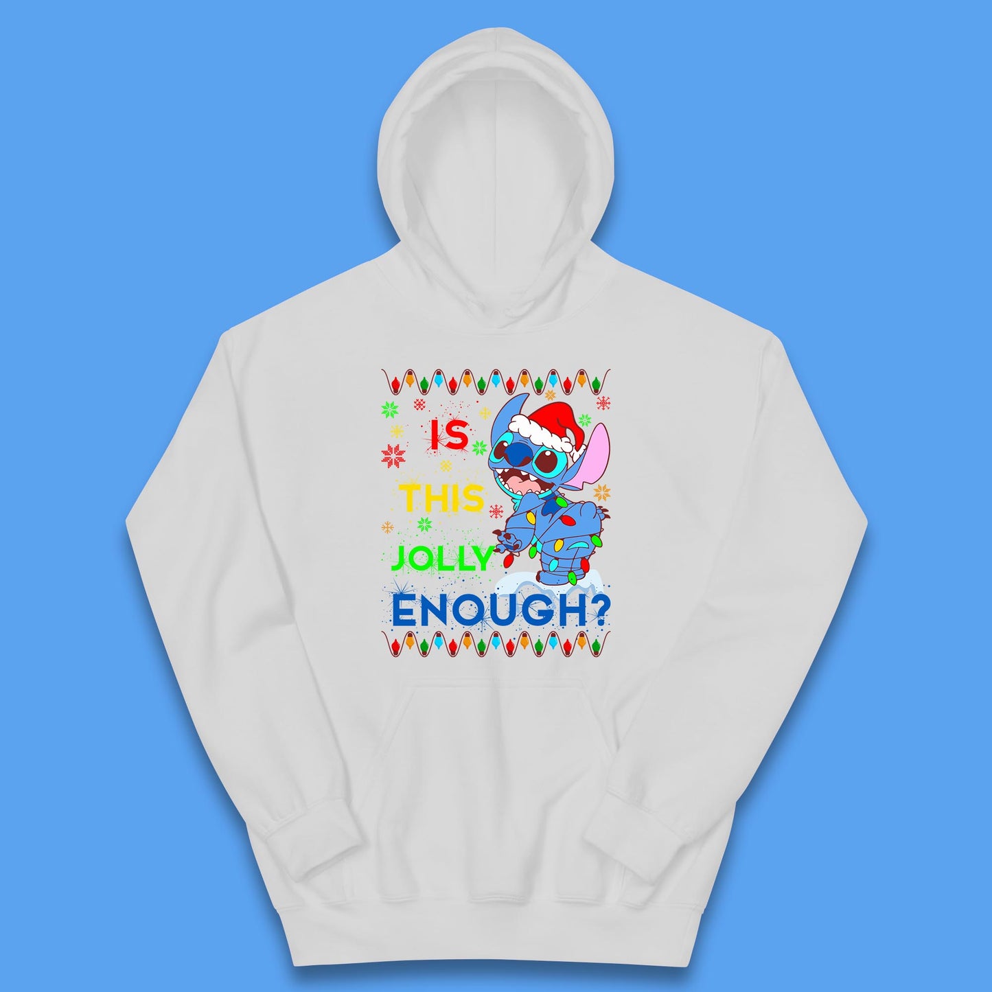 christmas stitch is this jolly enough hoodie