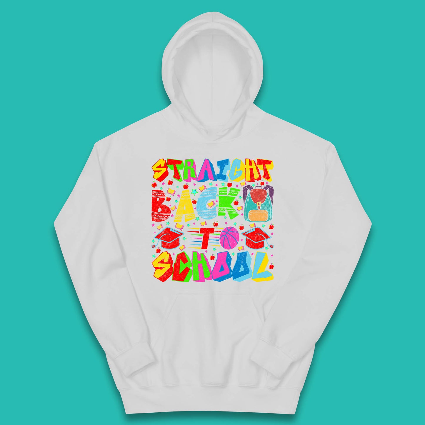 Straight Back To School Back To School First Day Of School Kids Hoodie