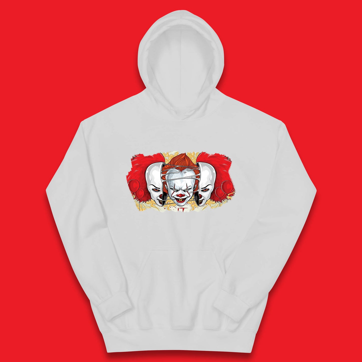 IT Pennywise Clown Halloween Horror Movie Character Evil Clown Costume Serial Killer Kids Hoodie