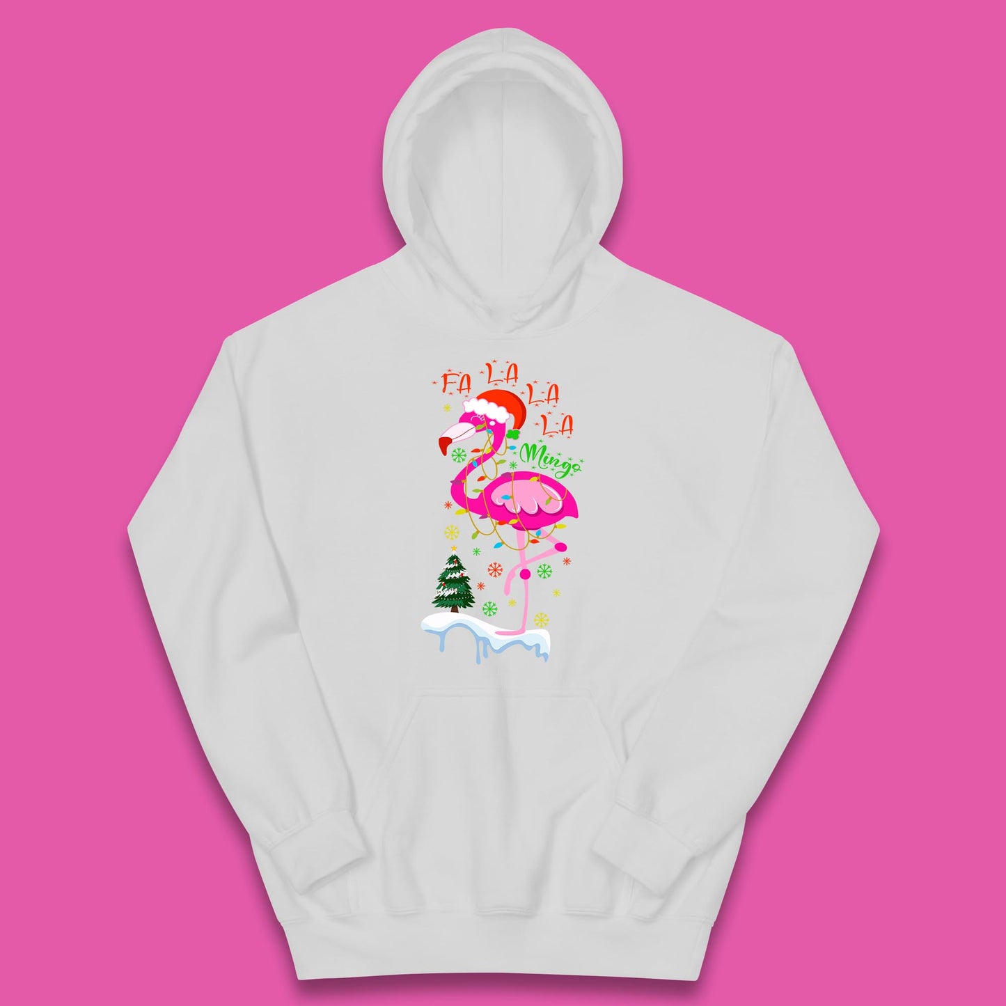 flamingo christmas hoodie