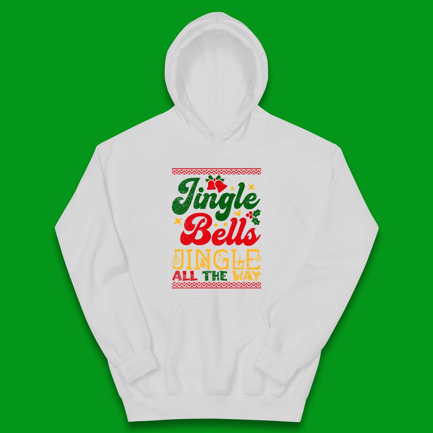 jingle bell christmas kids hoodie