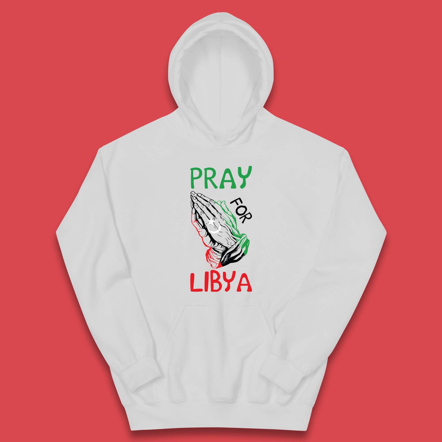Pray For Libya Stand With Libya Help Libya Flood Solidarity Kids Hoodie