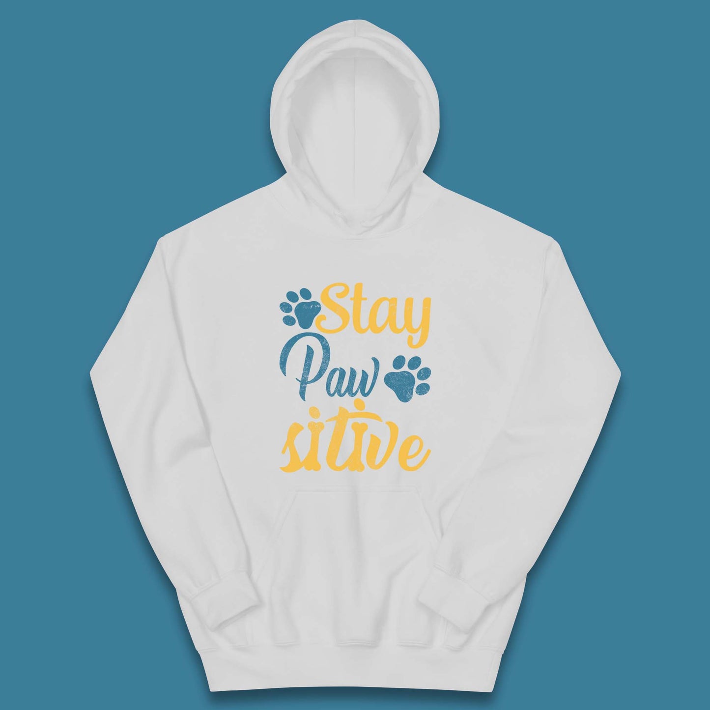 Stay Pawsitive Kids Hoodie