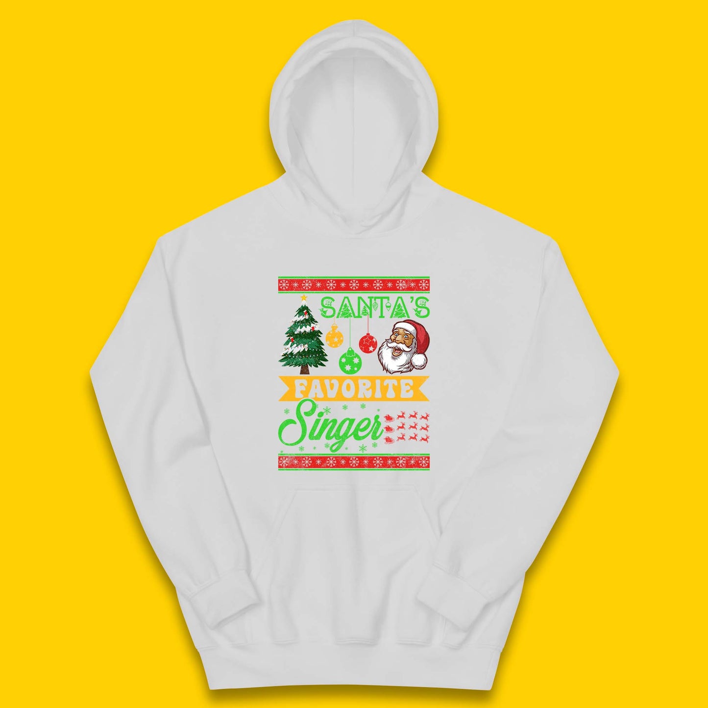 Santa's Favorite Singer Christmas Kids Hoodie
