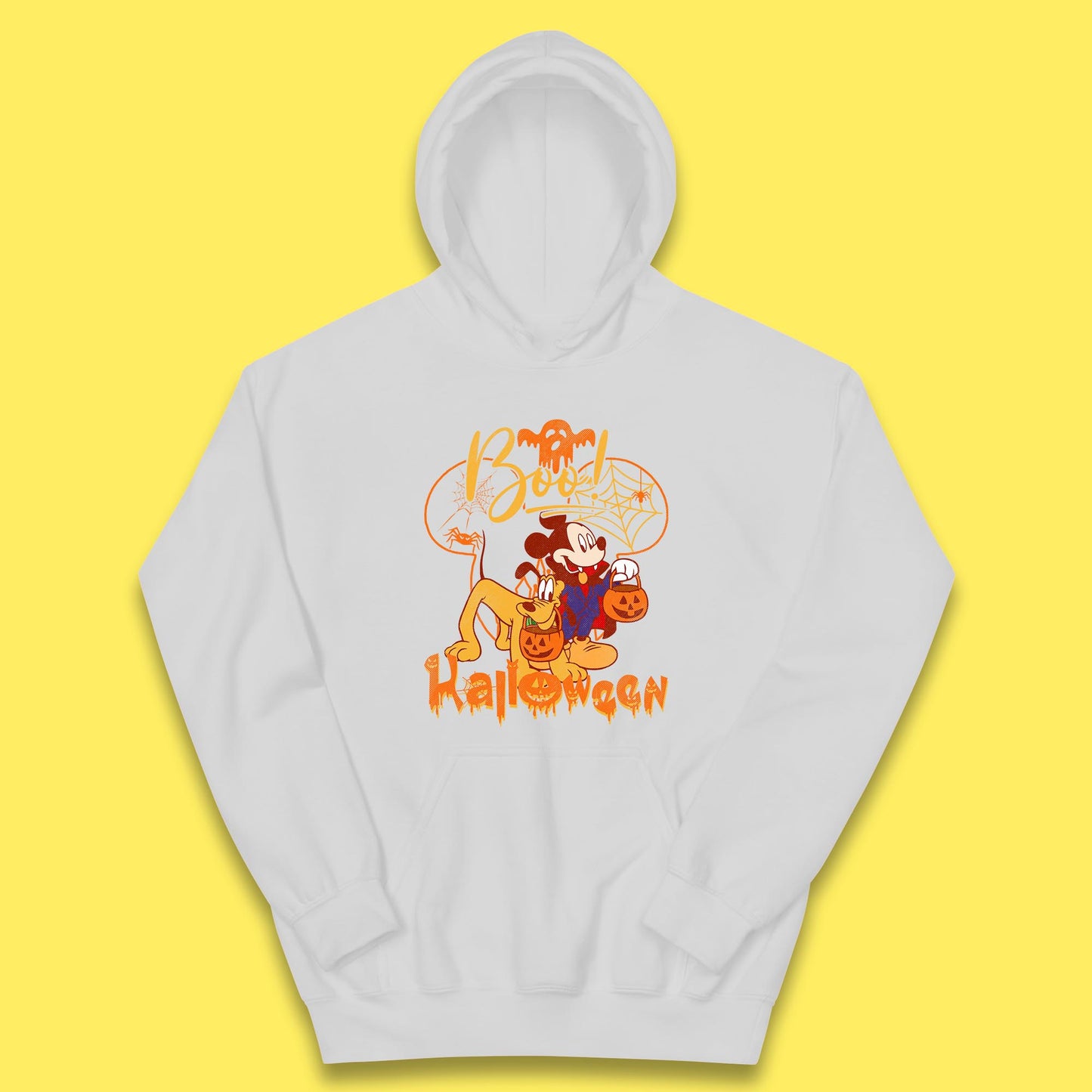 Boo Halloween Mickey Mouse And Pluto Friends Disney Halloween Disneyland Trip Kids Hoodie