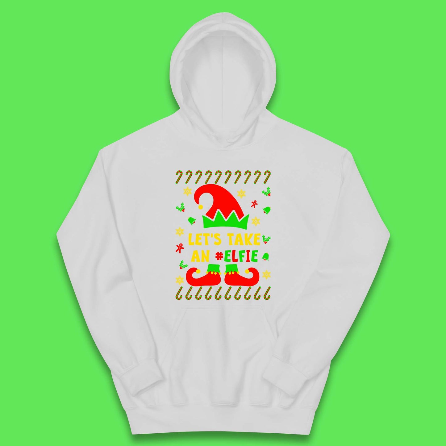 Let's Take An Elfie Christmas Kids Hoodie