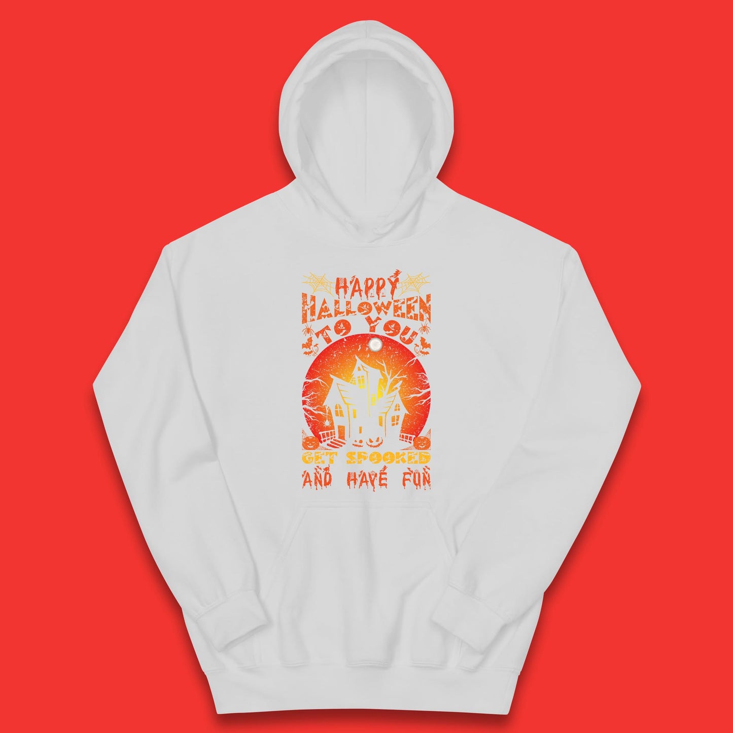 Happy Halloween To You Get Spooked And Have Fun Halloween Horror Hunted House Kids Hoodie