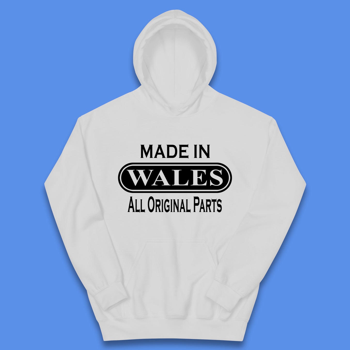 Made In Wales All Original Parts Vintage Retro Birthday Country In United Kingdom UK Constituent Country Gift Kids Hoodie