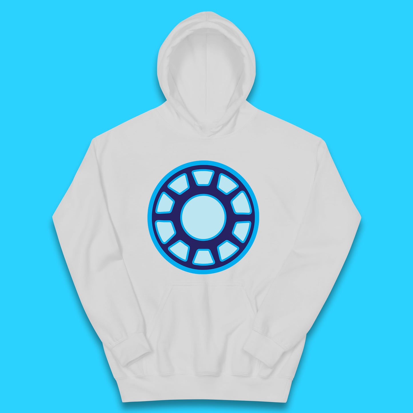 Iron Man Logo Superhero Iron Man ARC Reactor Hook Loop Tactics Morale Tony Stark Avengers Movie Kids Hoodie