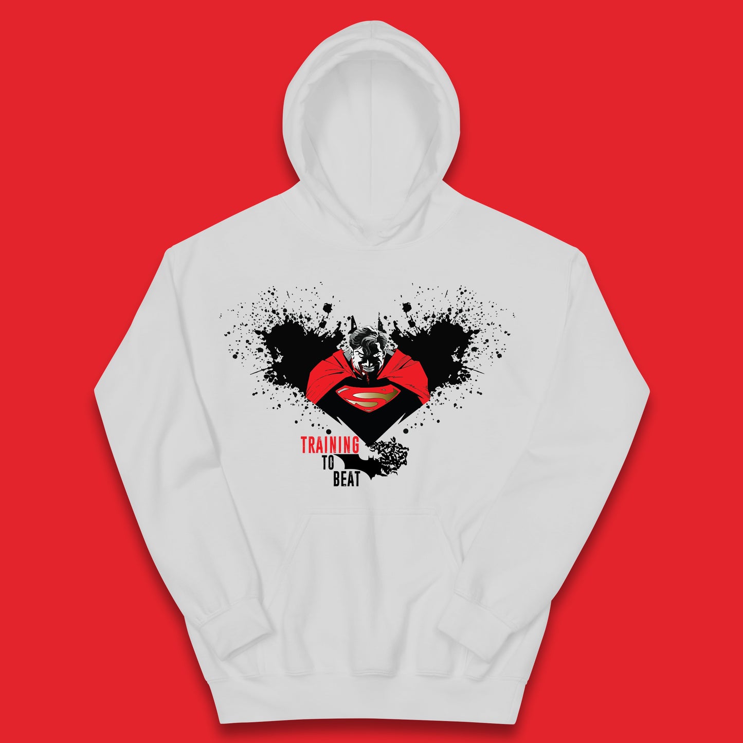 Superheros DC Comics Action Adventure Movie Character Superman And Batman Training To Beat Batman Superman Logo Kids Hoodie