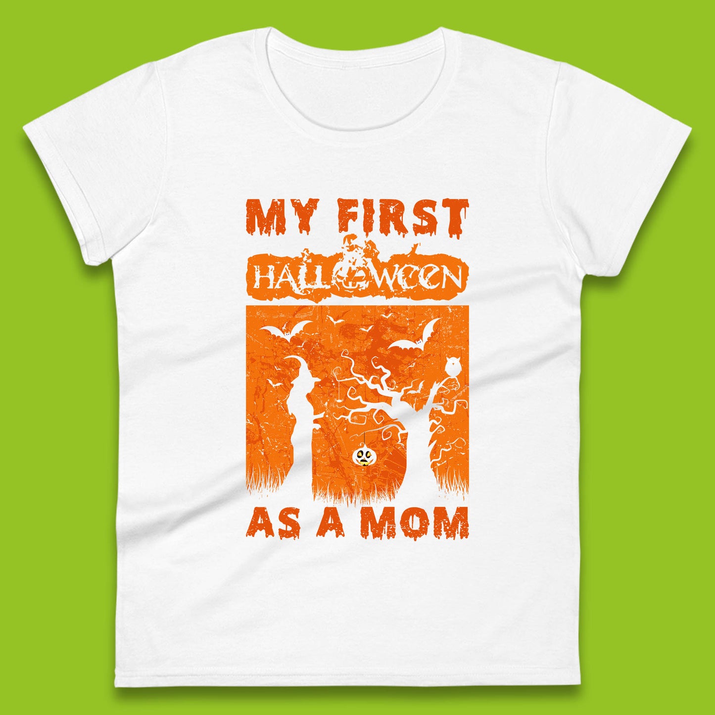 My First Halloween As A Mom Expecting Mother Future Mom To Be Halloween Witch Mom Womens Tee Top