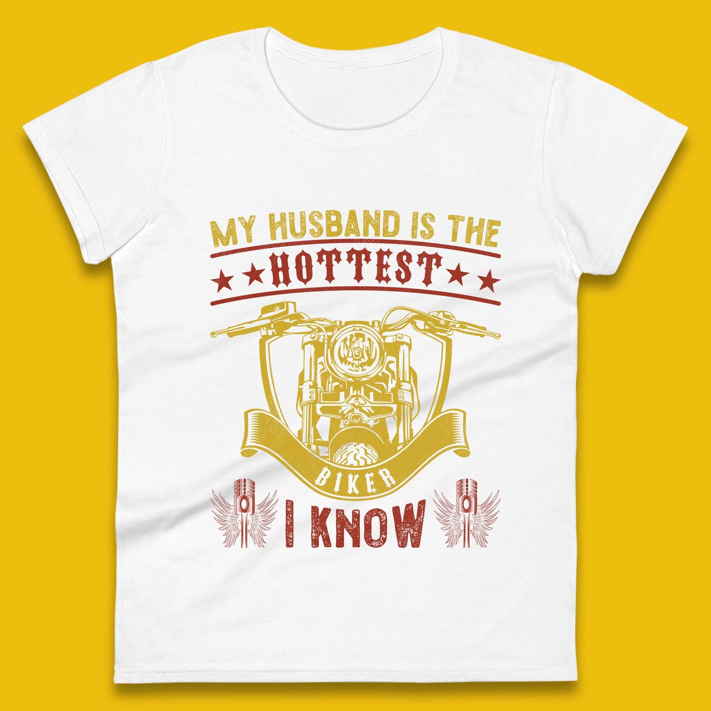 Husband Hottest Biker Womens T-Shirt
