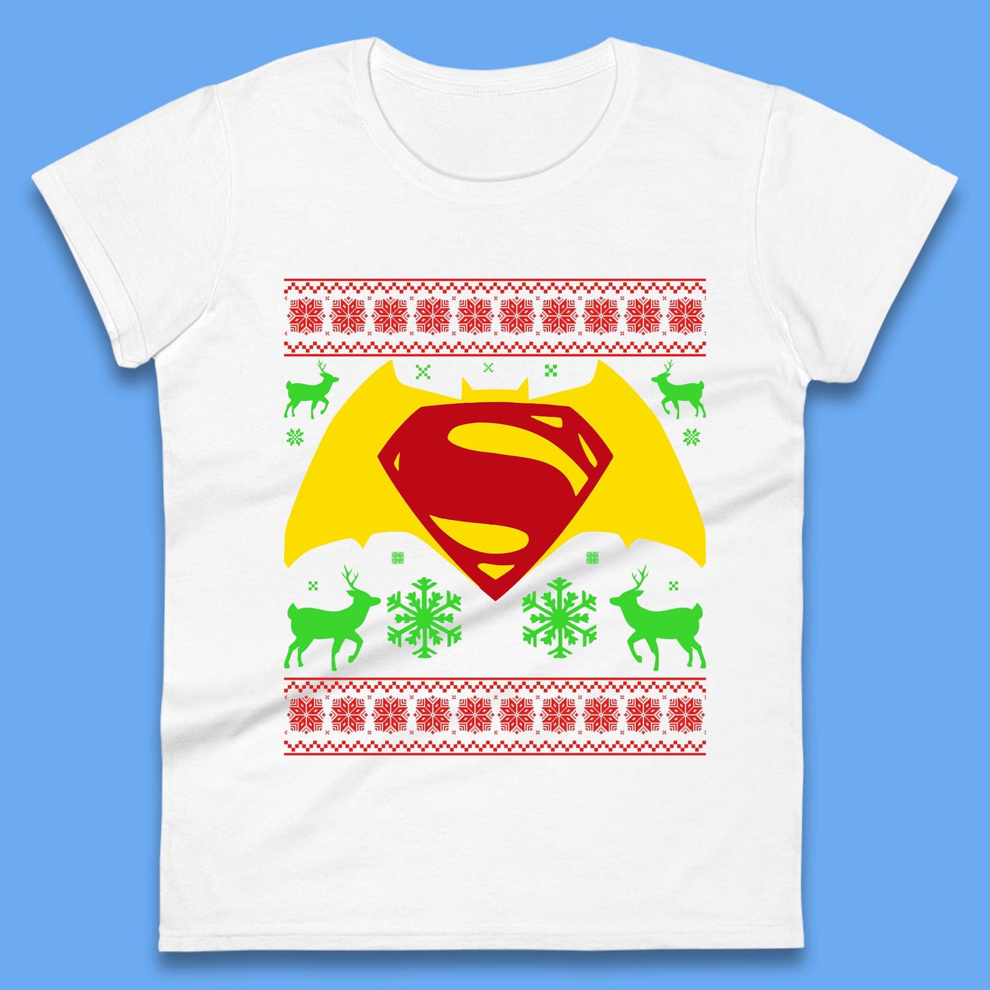 Batman V Superman Christmas Womens T-Shirt