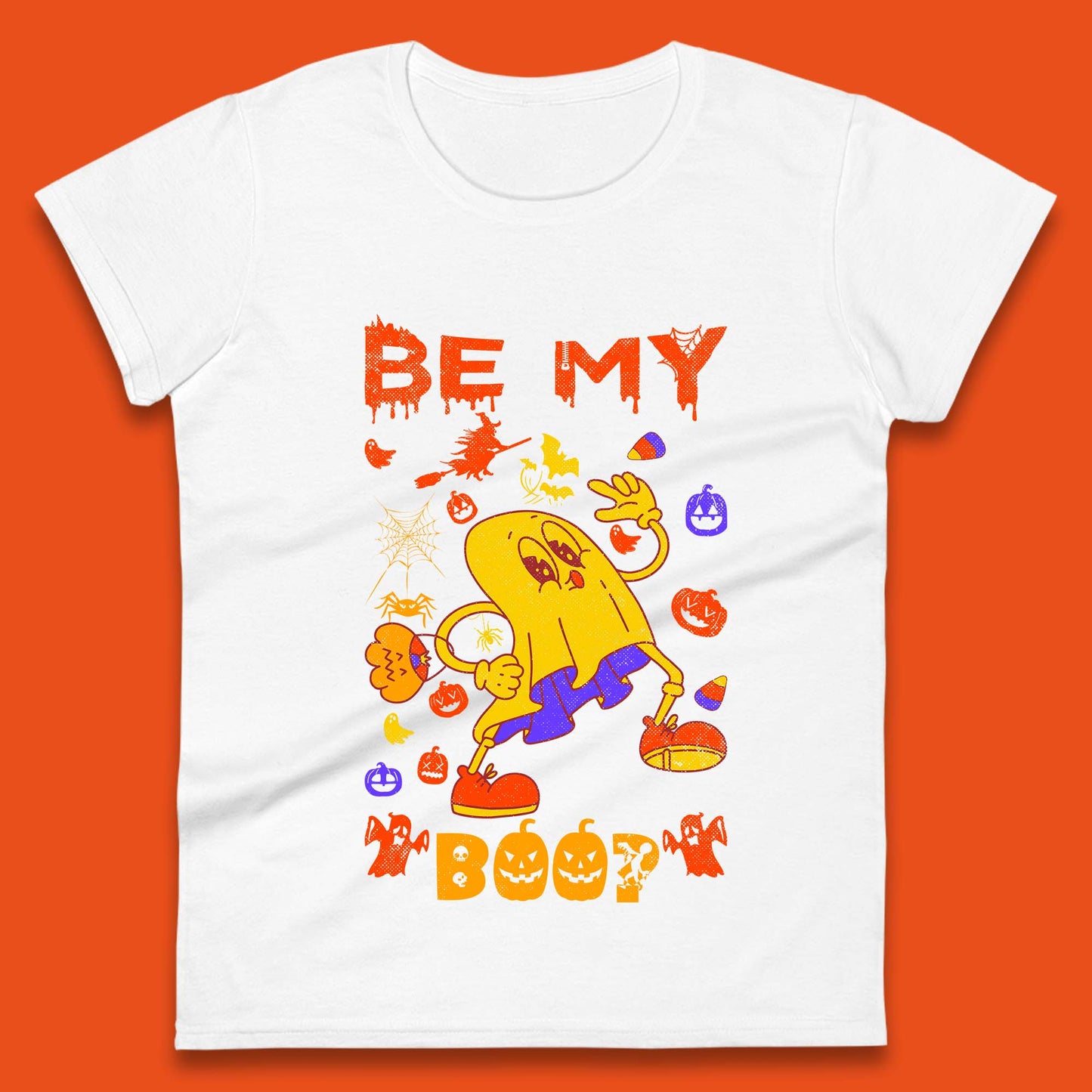 Bee My Boo Happy Halloween Boo Ghost Matching Costume Horror Scary Womens Tee Top