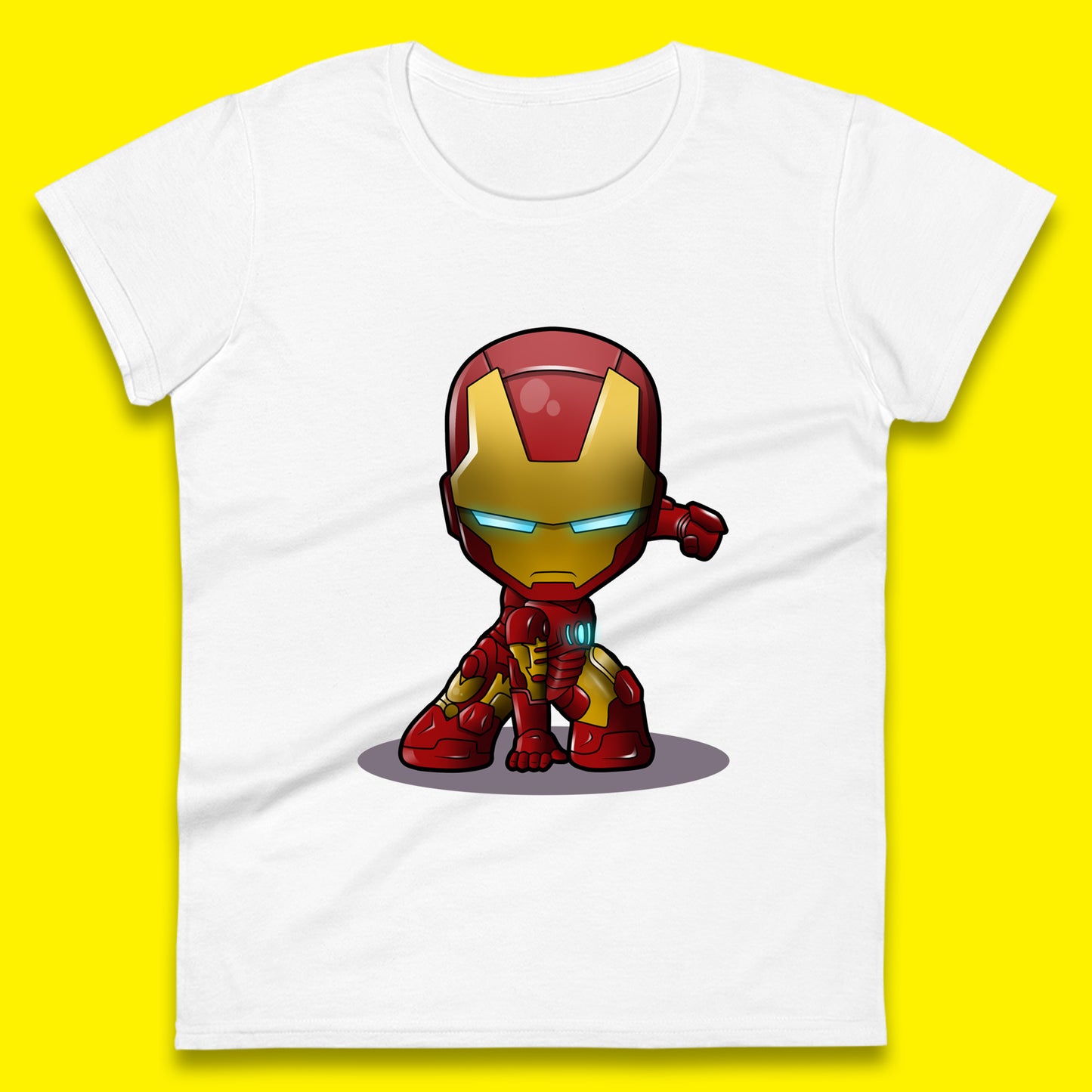 Marvel Avenger Iron Man Movie Character Ironman Costume Superhero Marvel Comics Womens Tee Top