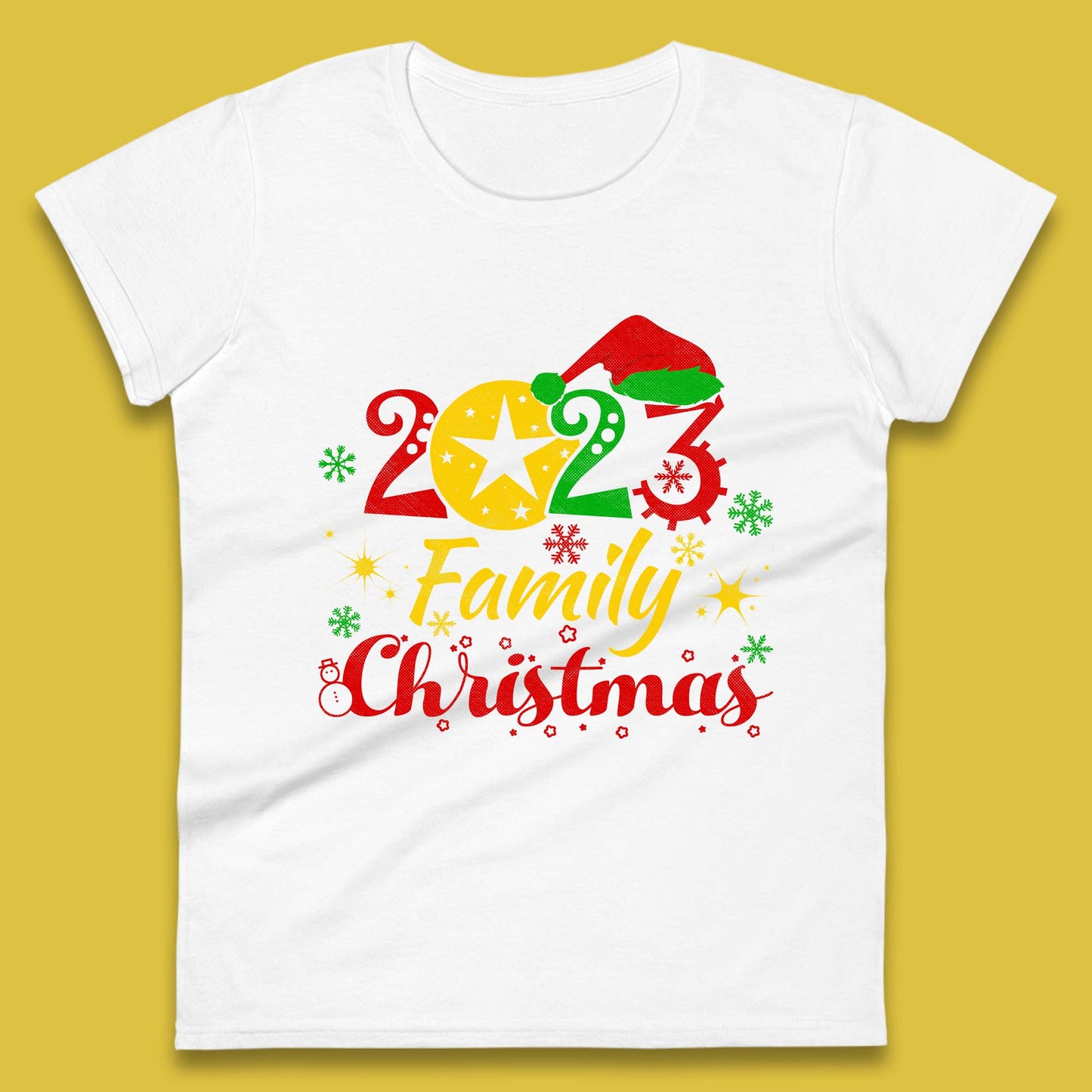 Family Christmas 2023 Christmas Matching Family Costume Xmas Womens Tee Top