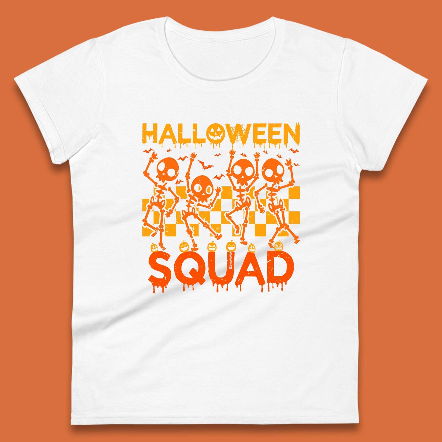 Halloween Squad Dancing Skeletons Squad Goals Dancing Halloween Skull Womens Tee Top