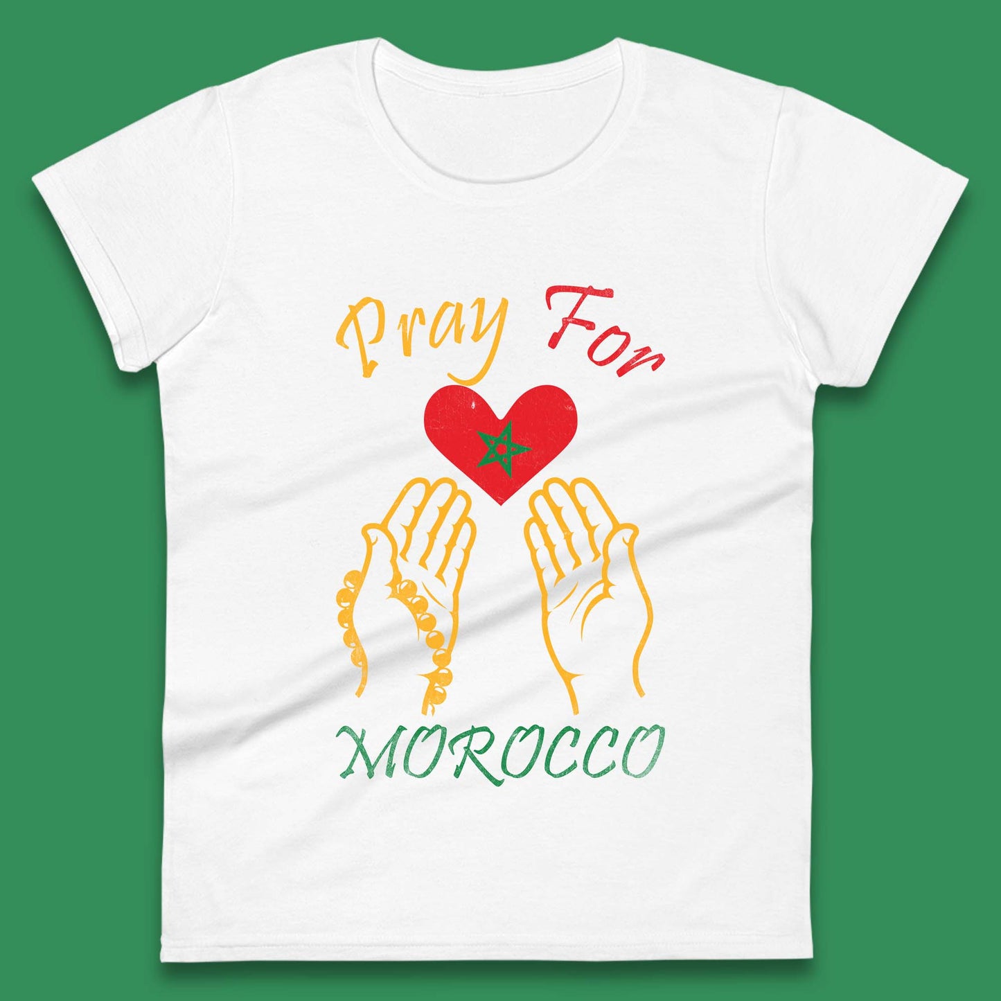 Pray For Morocco Stay Strong Morocco Earthquake Support Womens Tee Top