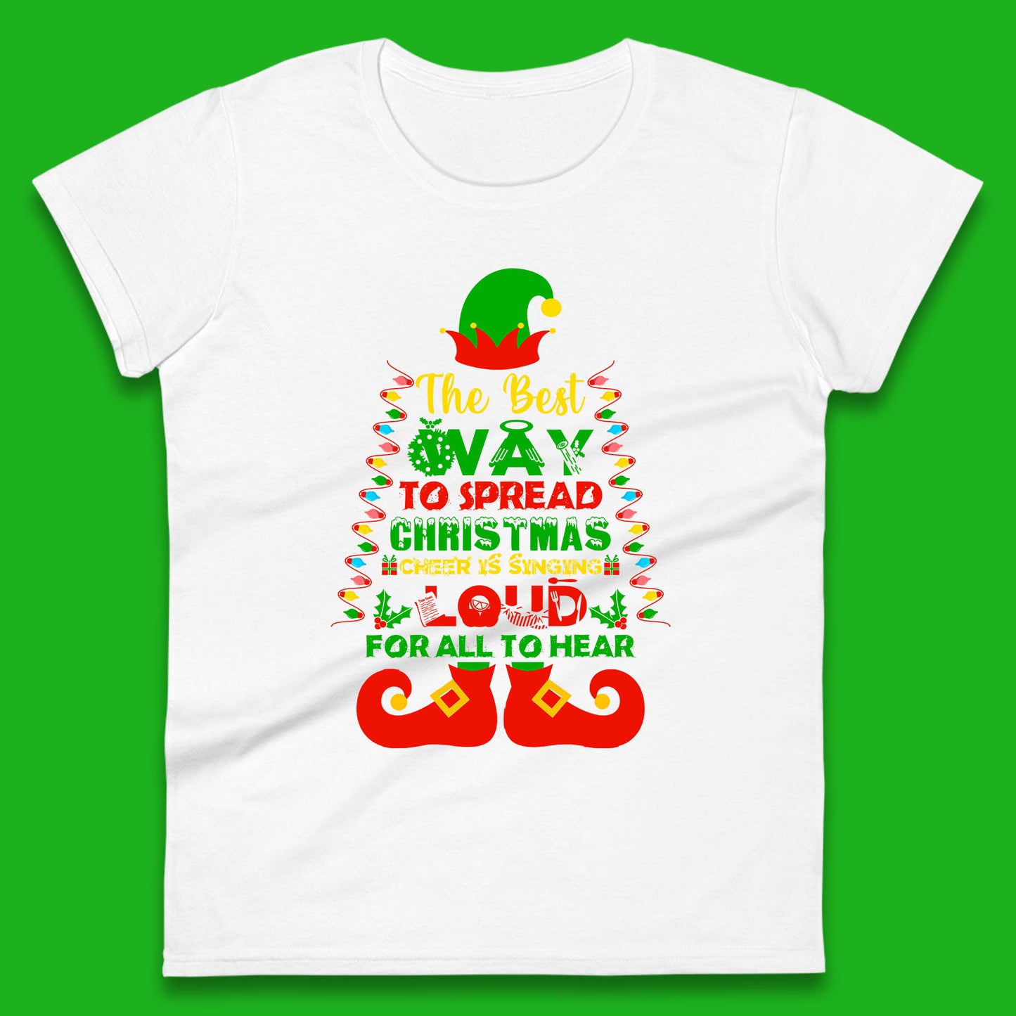 elf christmas quote womens t shirt