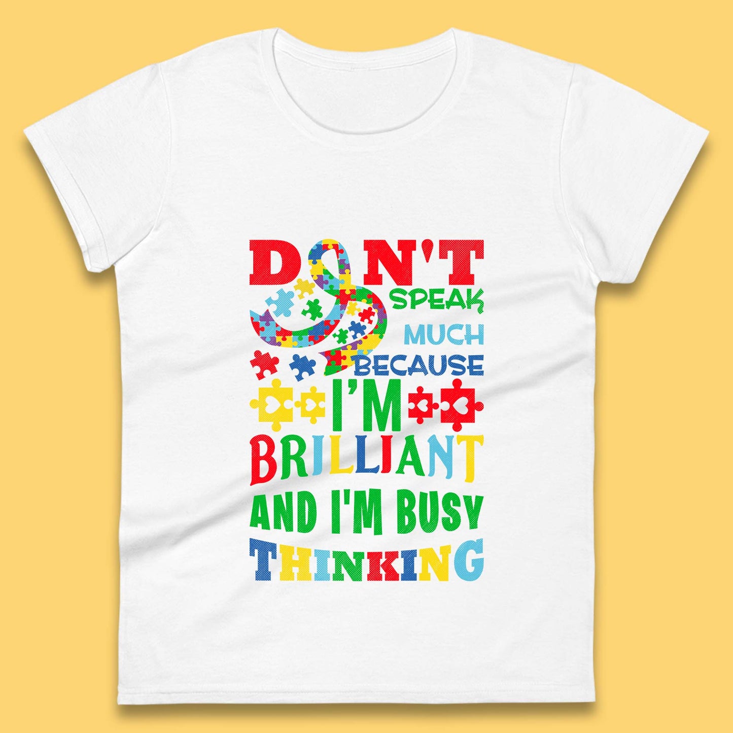 Autism Busy Thinking Womens T-Shirt