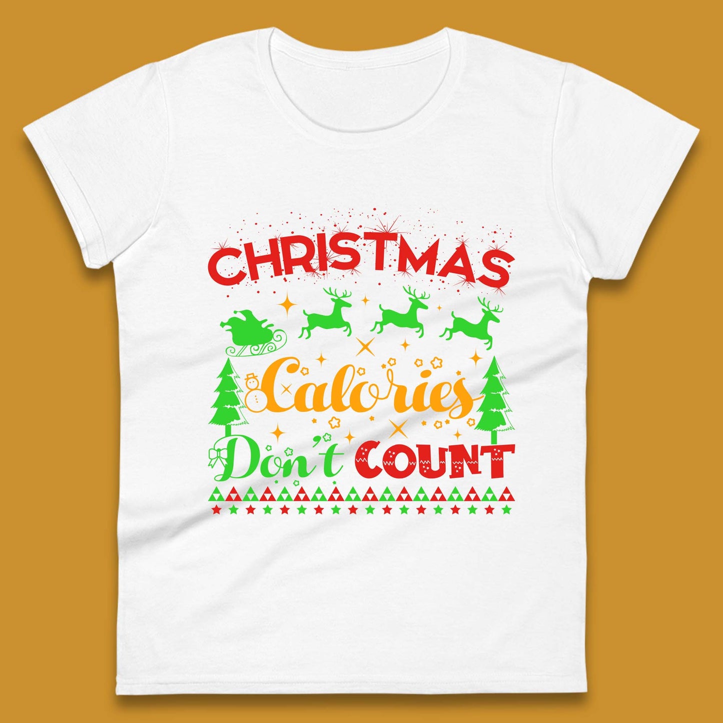 christmas calories don't count womens t shirt