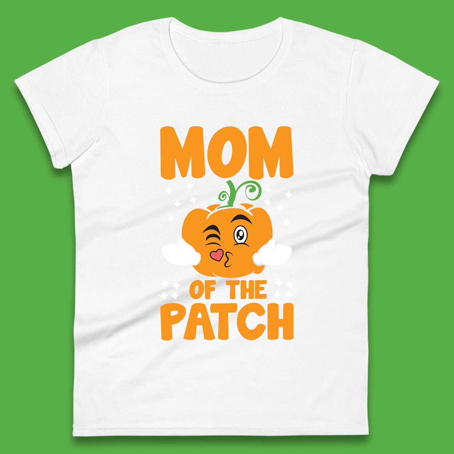 Pumpkin Mom Of The Patch Funny Halloween Gift Womens Tee Top