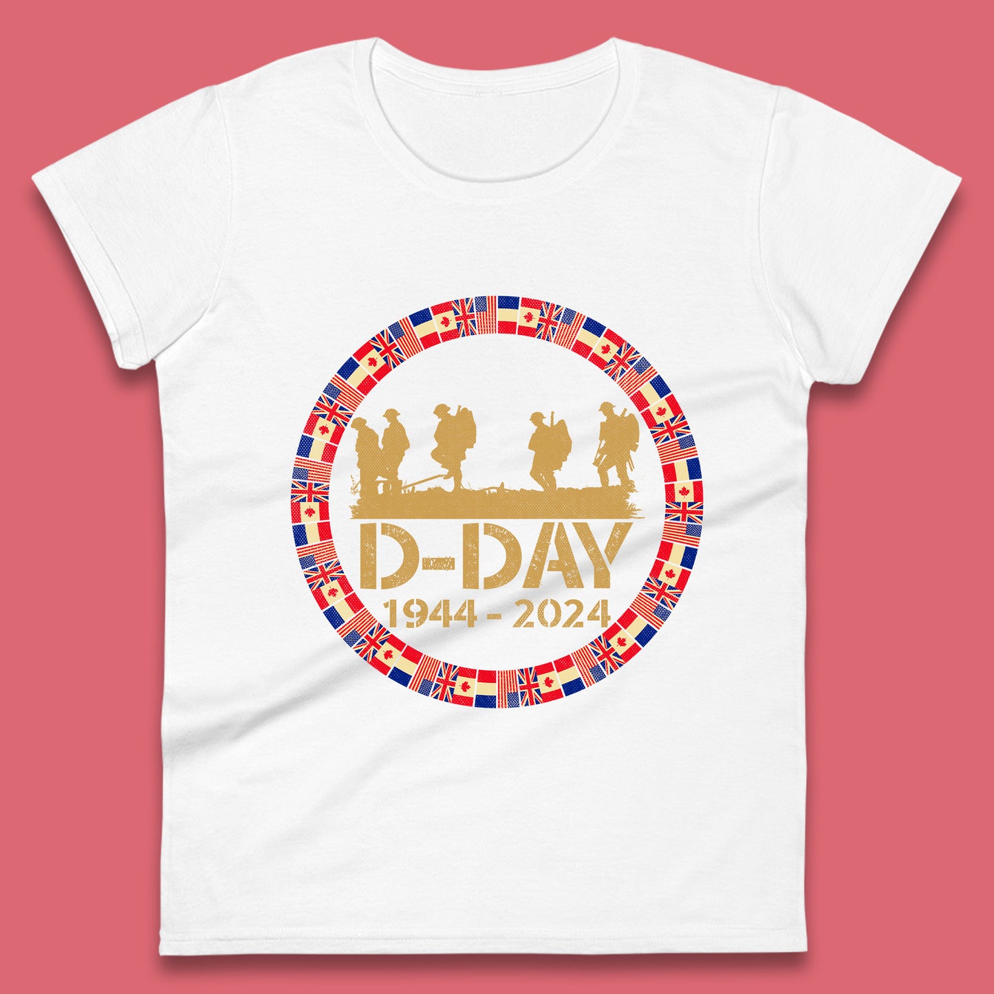 D-Day 1944-2024 Womens T-Shirt