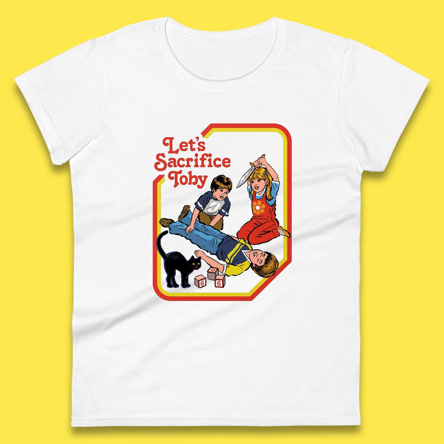 Let's Sacrifice Toby Creepy Incantation Halloween Funny Meme Dark Humor Womens Tee Top