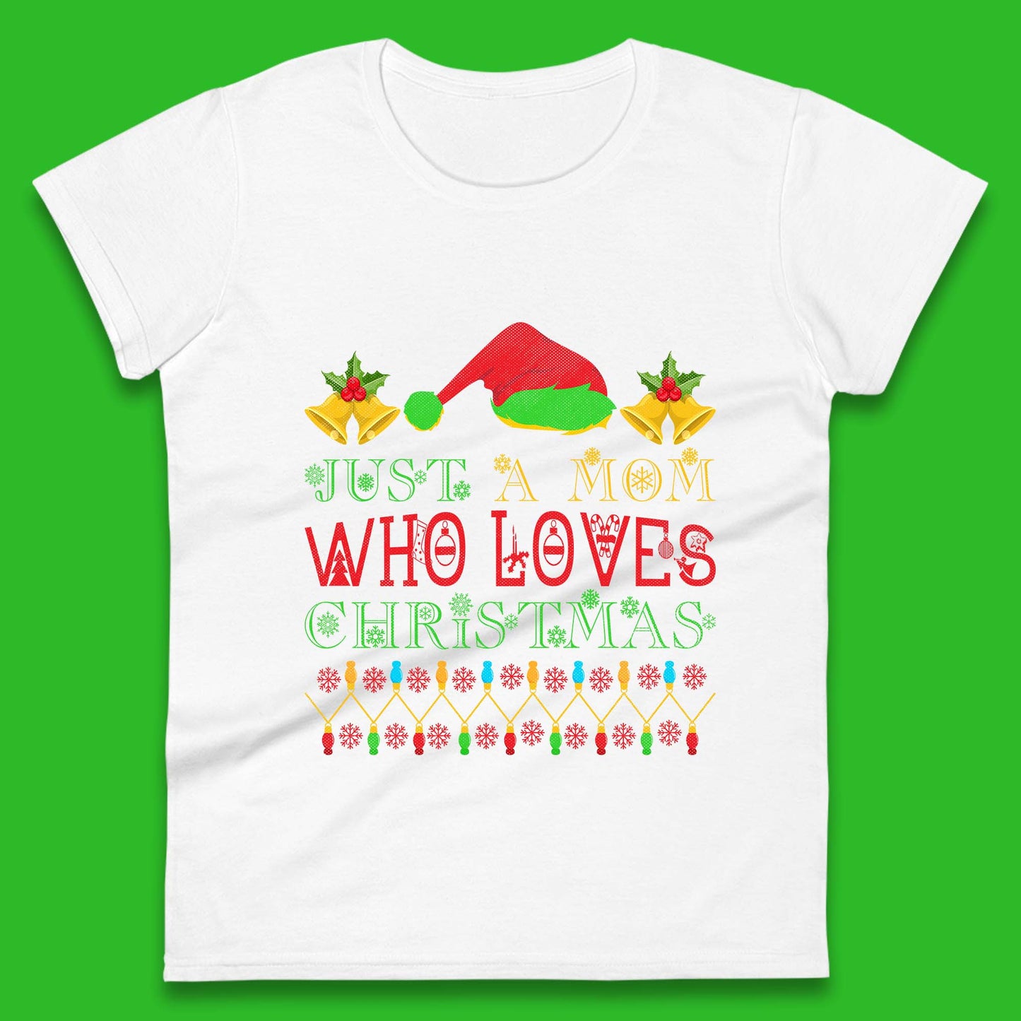 mom loves christmas womens t shirt