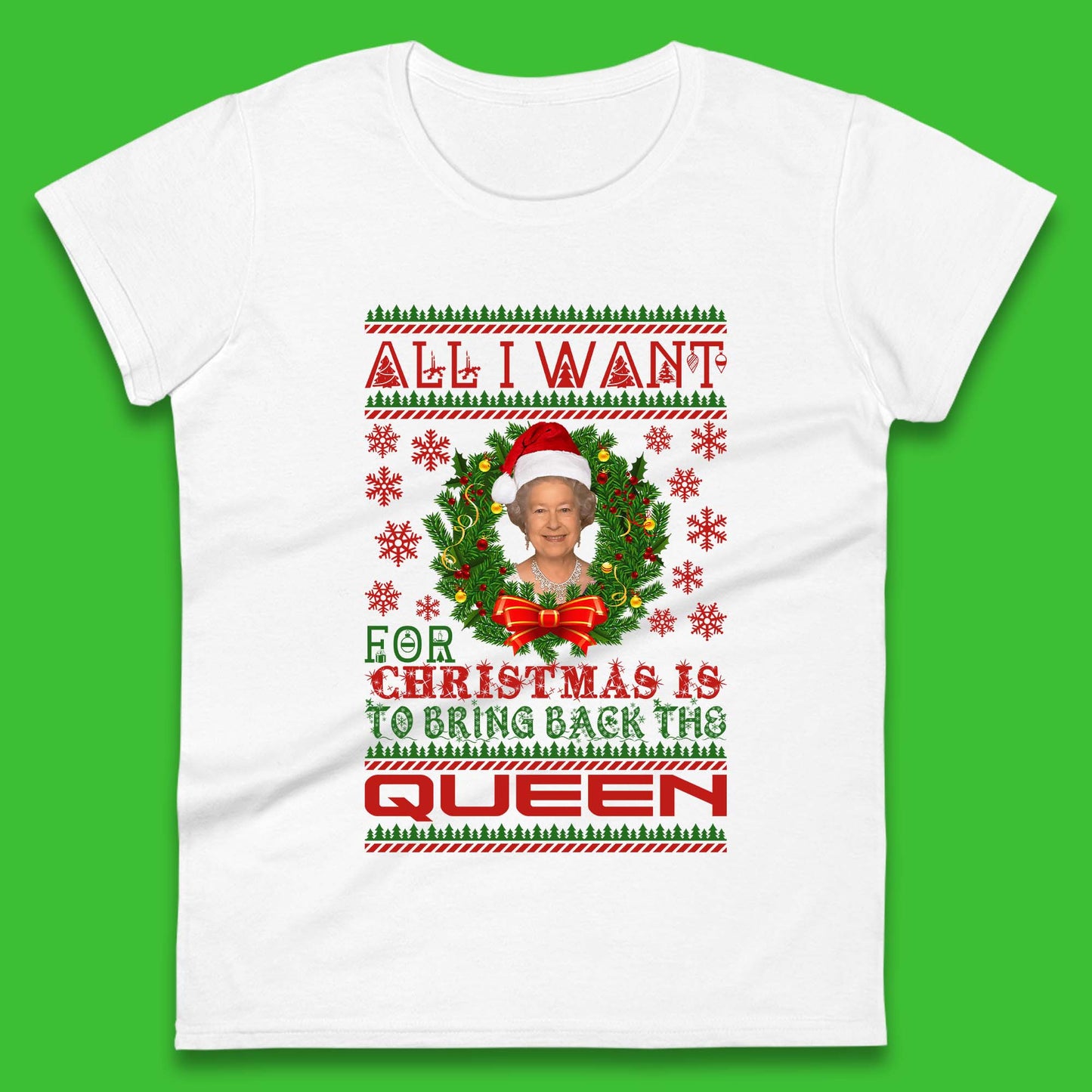 All I Want For Christmas Is To Bring The Back Queen Womens T-Shirt