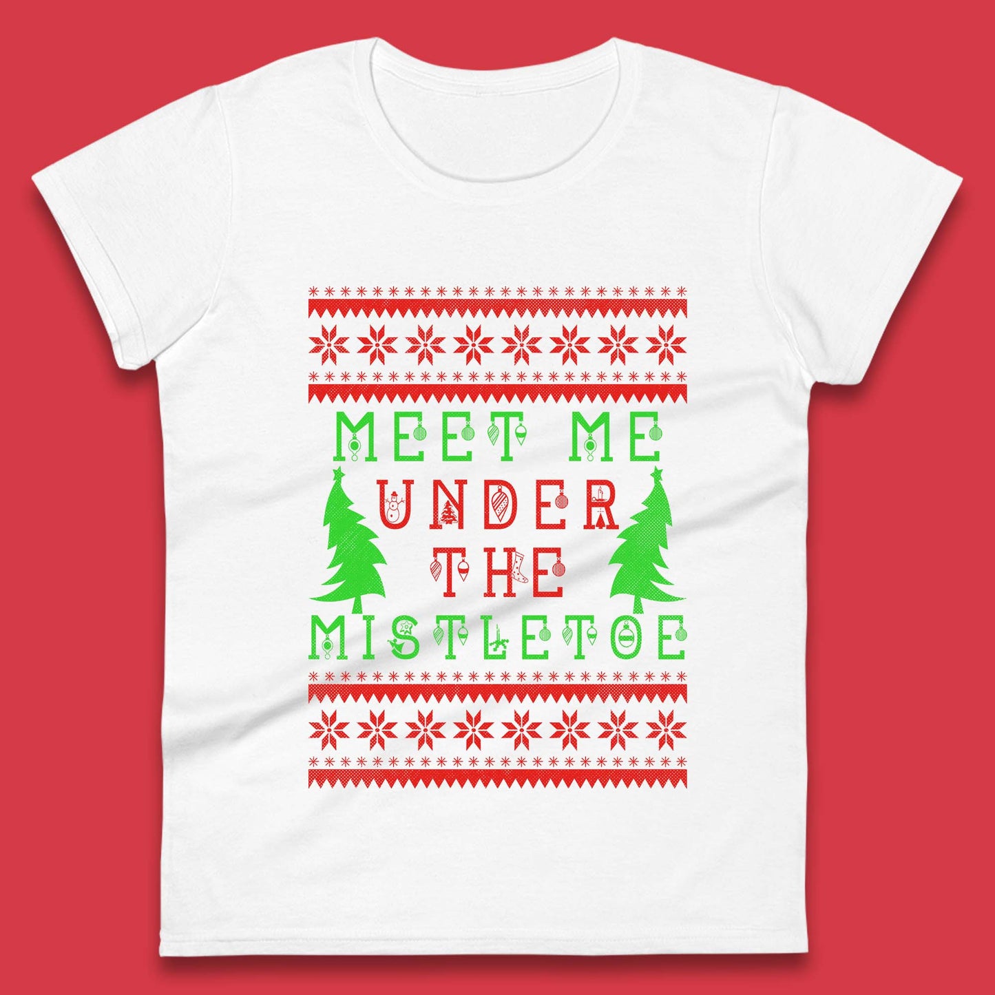 mistletoe christmas womens t shirt