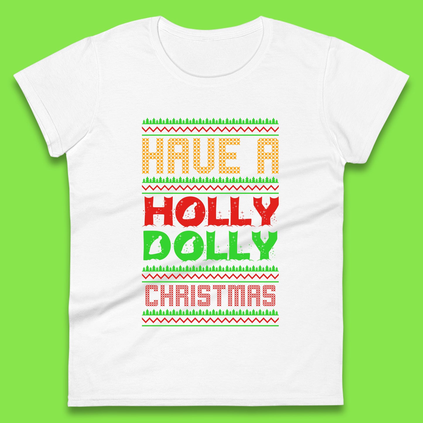 holly dolly christmas womens top