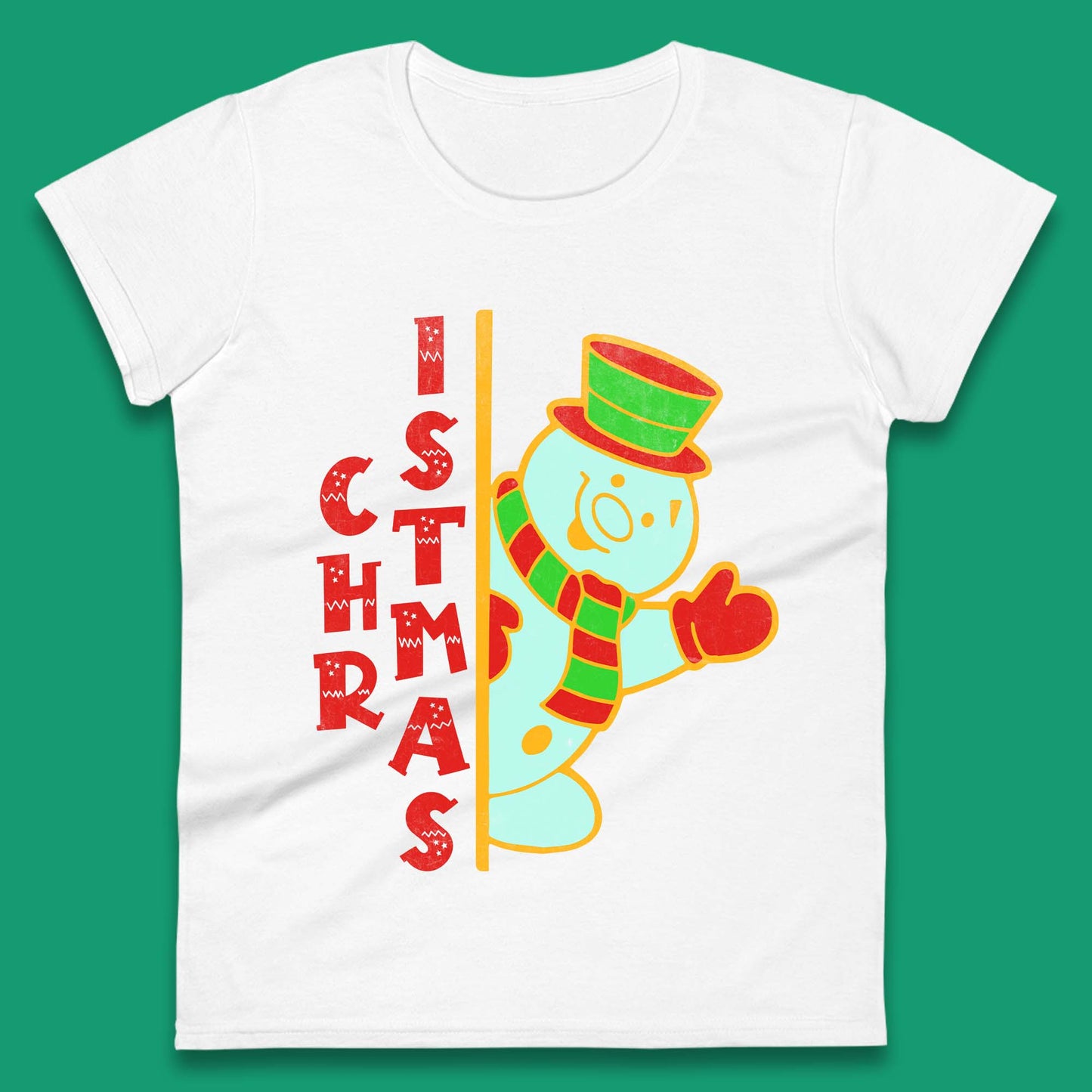 Christmas Snowman Womens T-Shirt