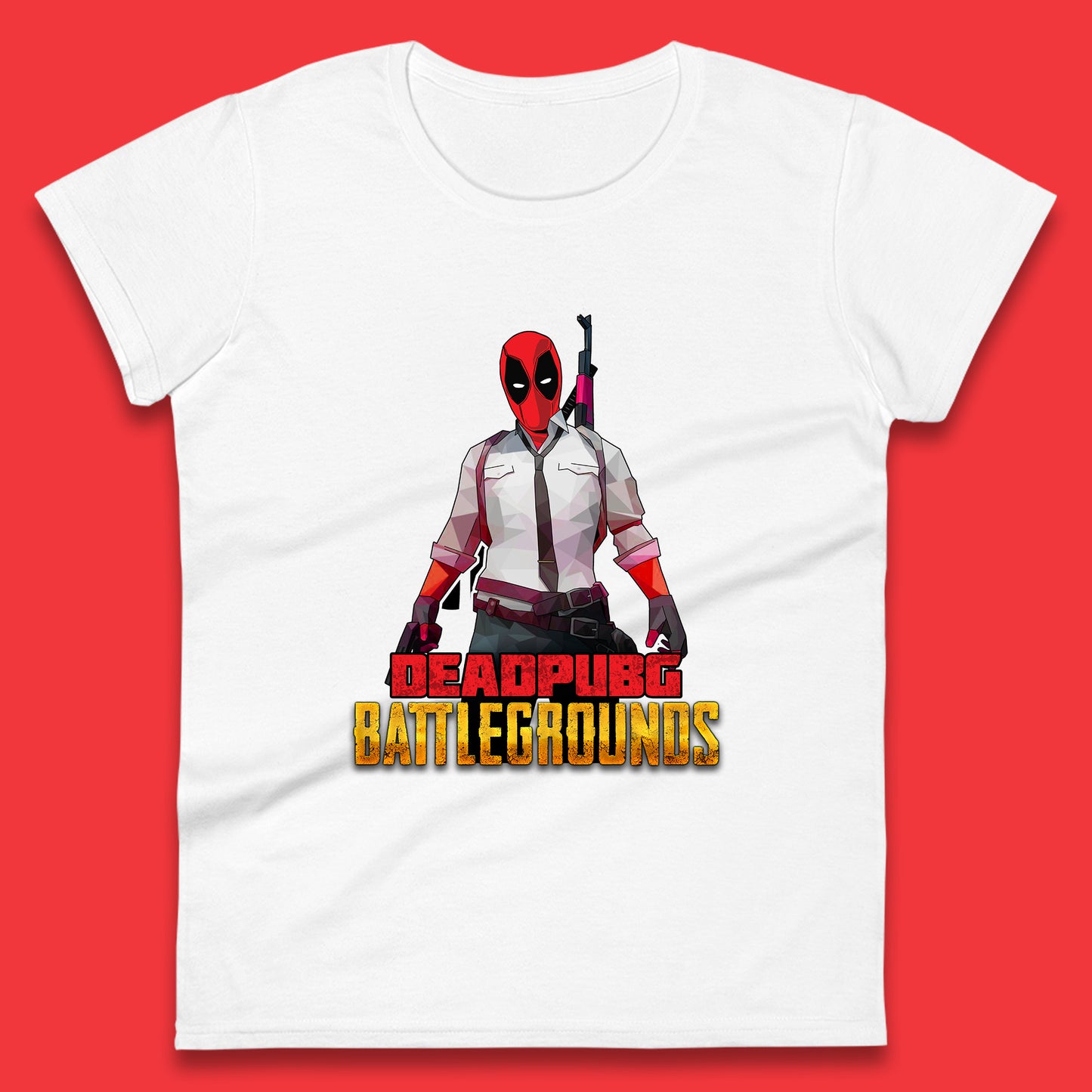 Deadpubg Battlegrounds Deadpool FPS Comic PUBG PlayerUnknown'S Battlegrounds Inspired Parody Gaming Womens Tee Top