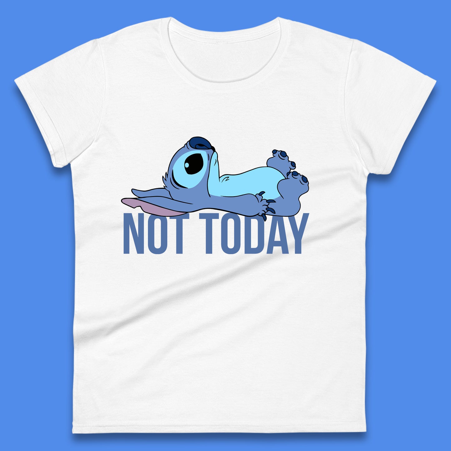 Lazzy Disney Ohana Not Today Laying Ohana Lilo & Stitich Disneyland Cartoon Character Walt Disney Womens Tee Top
