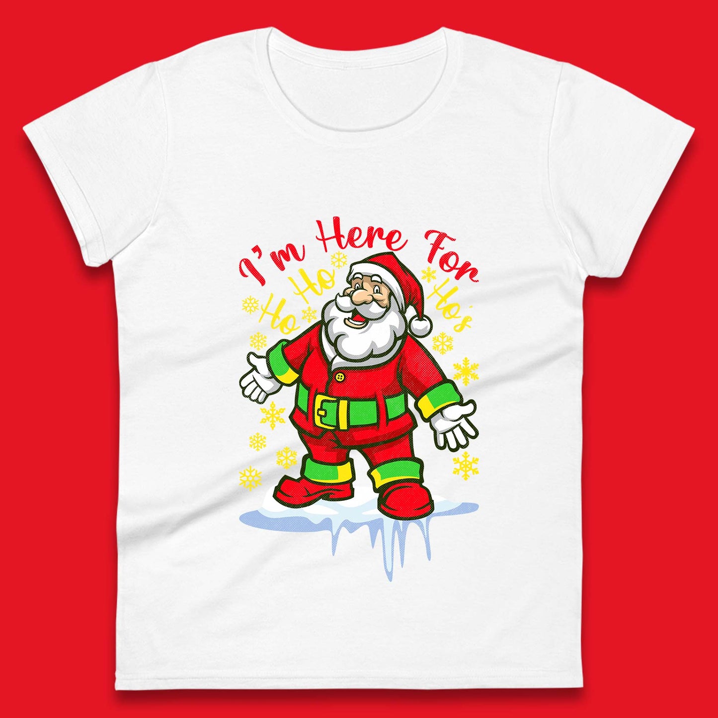 santa claus christmas womens t shirt