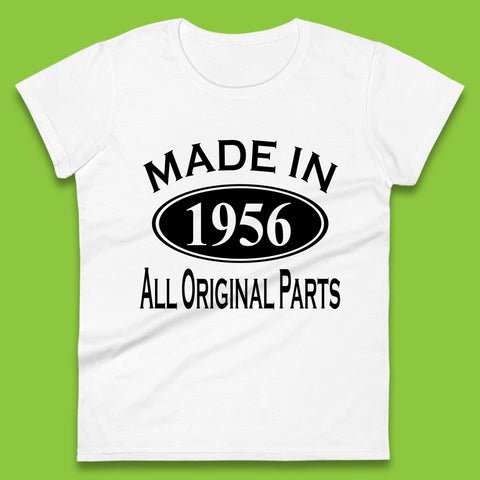 Made In 1956 All Original Parts Vintage Retro 67th Birthday Funny 67 Years Old Birthday Gift Womens Tee Top